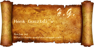 Henk Gusztáv névjegykártya